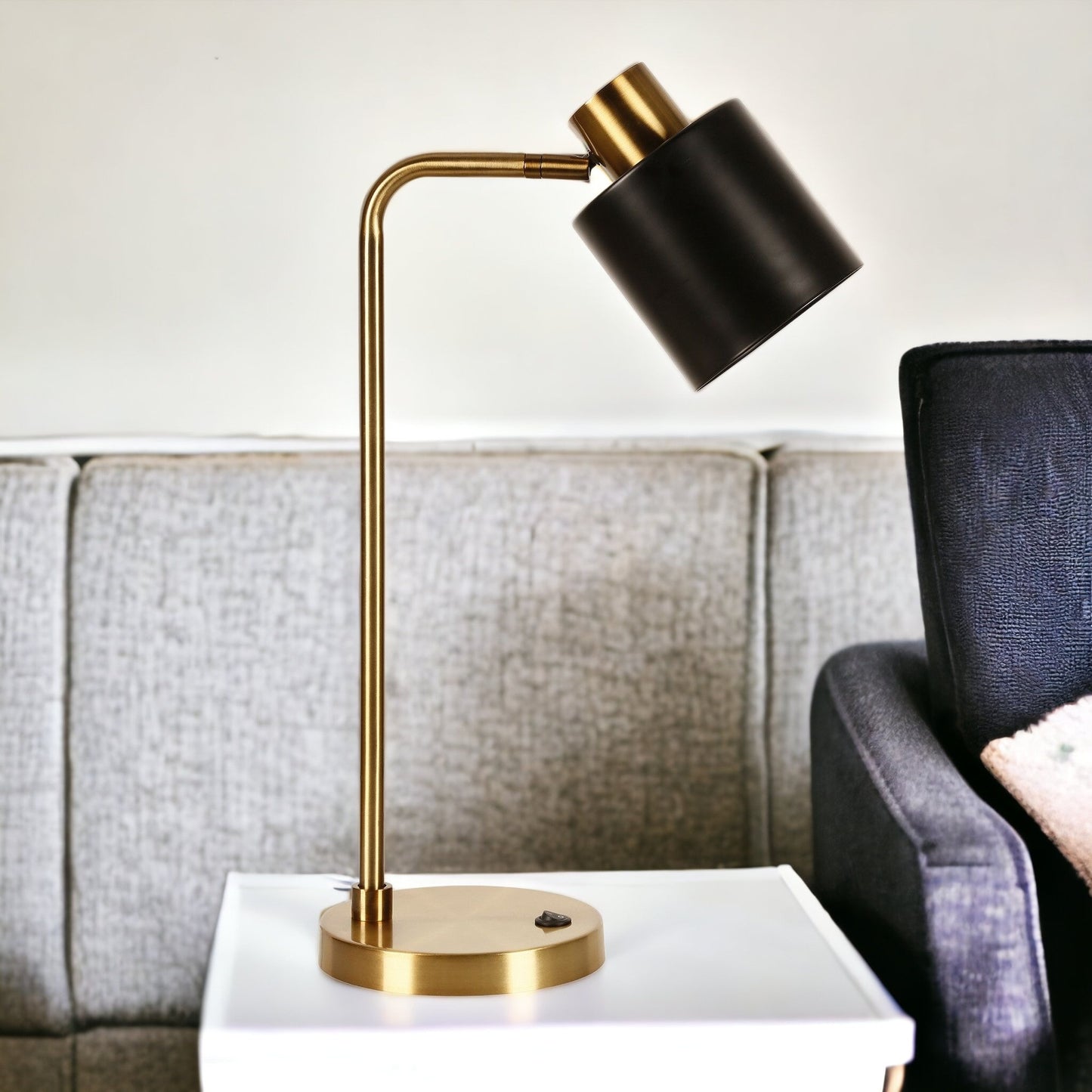Gold Desk Table Lamp w/ Shade