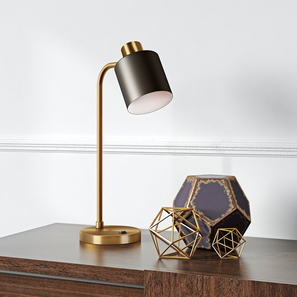 Gold Desk Table Lamp w/ Shade