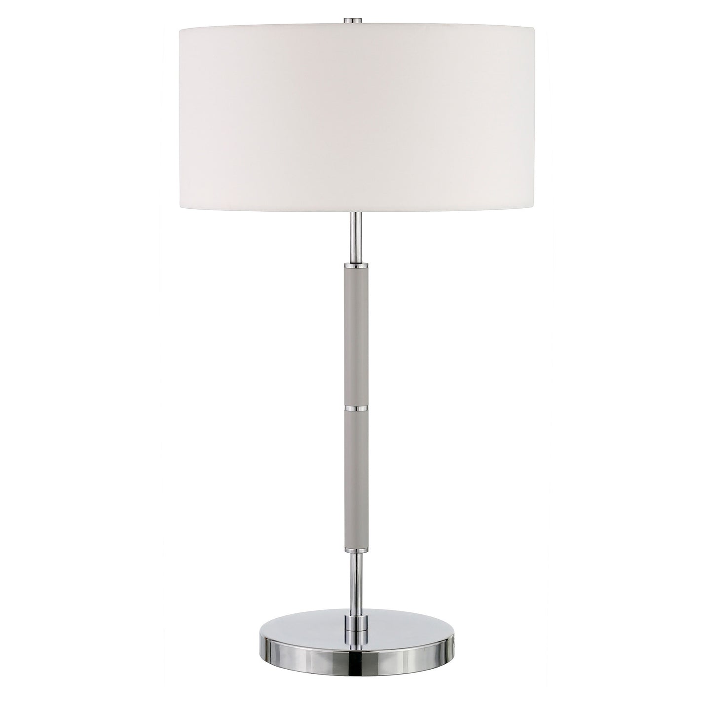 Gray Two Light Table Lamp w/ Shade