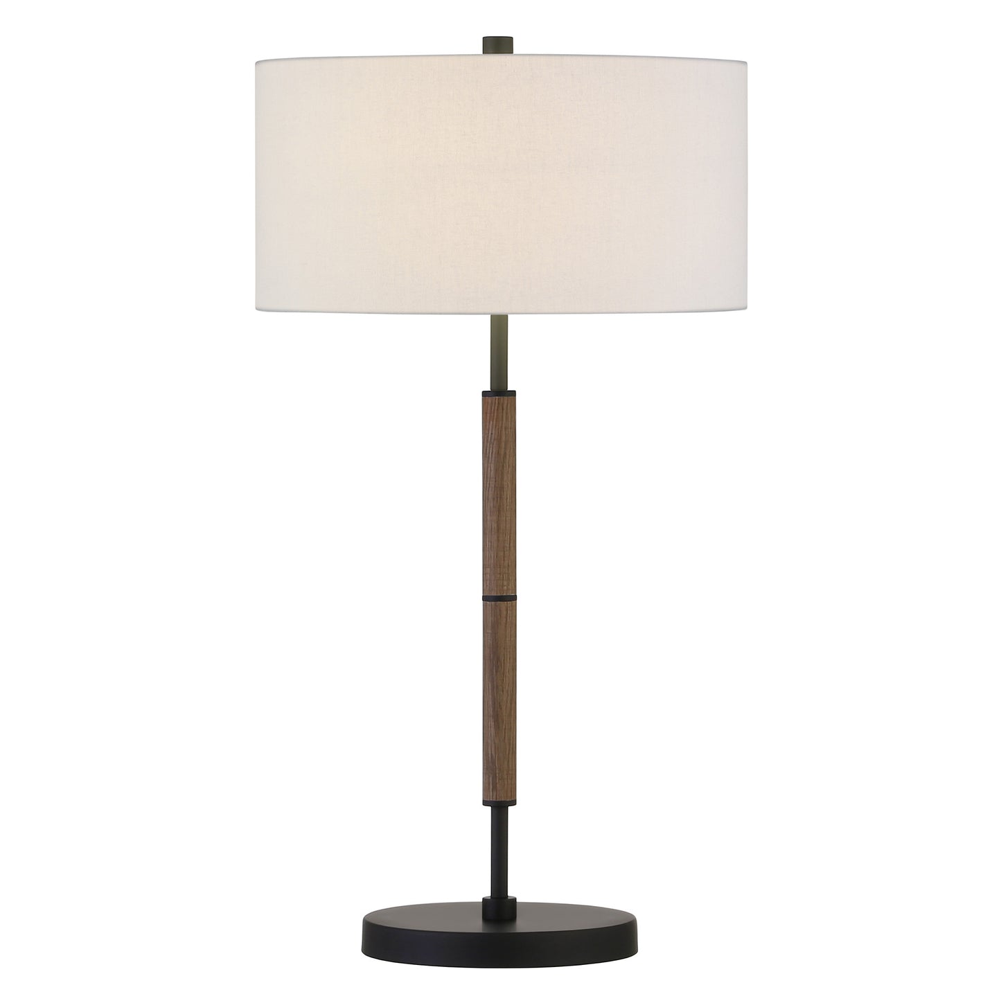 Brown & Black Two Light Table Lamp w/ Shade
