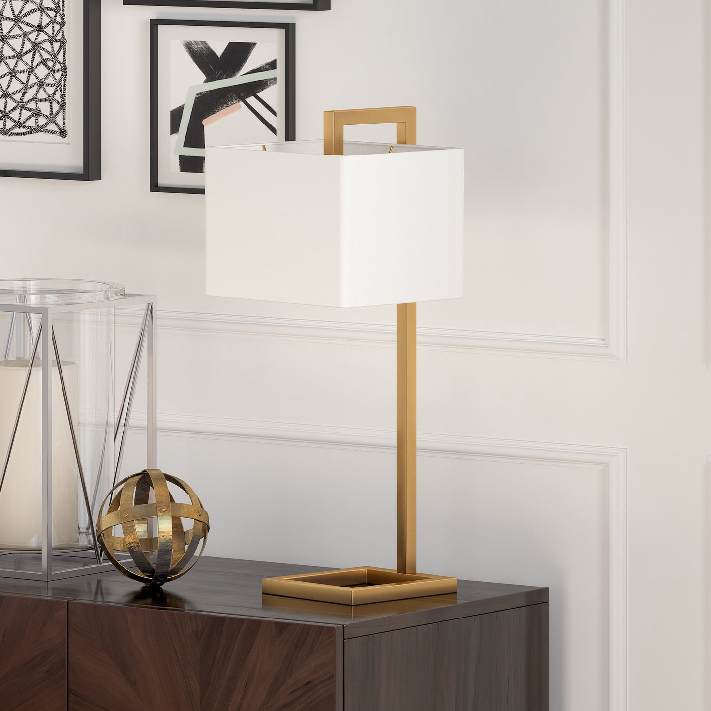 Gold Table Lamp w/ Shade