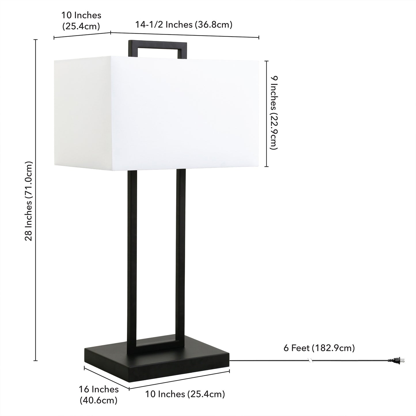Black Table Lamp w/ Shade