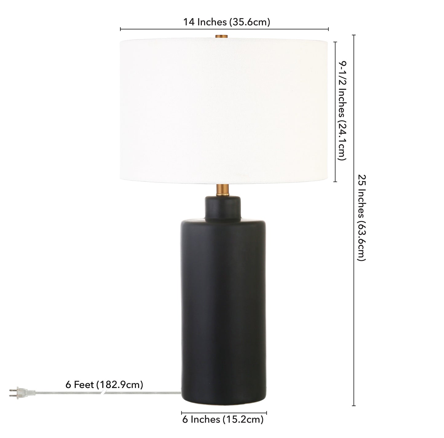 Black Table Lamp w/ Shade