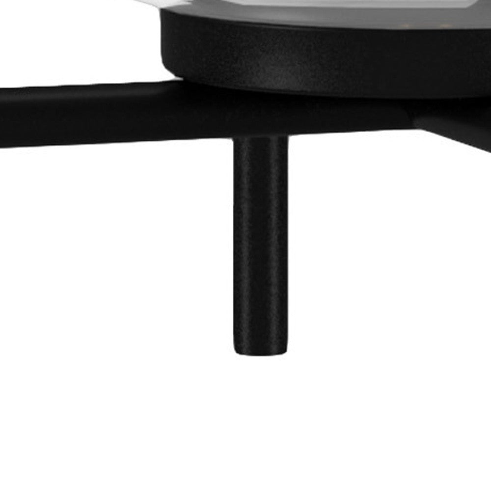 Black Table Lamp w/ Clear Shade
