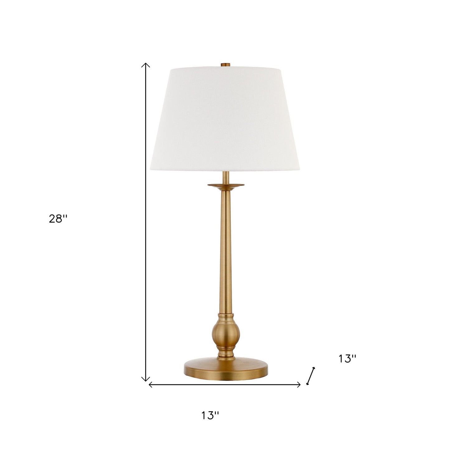 Brass Buffet Lamp w/ Shade