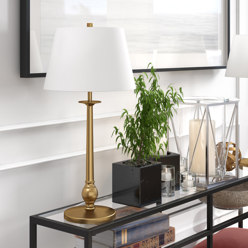Brass Buffet Lamp w/ Shade