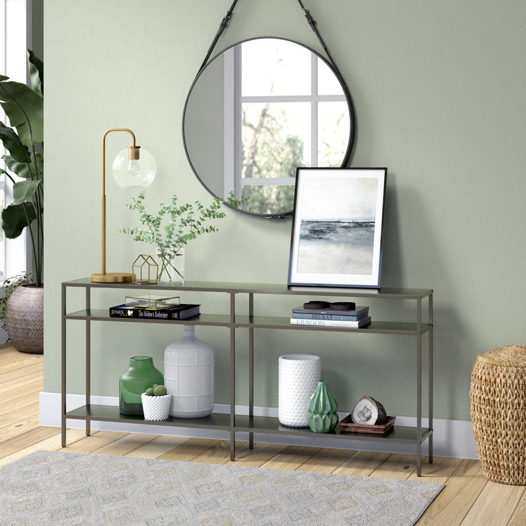 Brass Table Lamp w/ Clear Shade