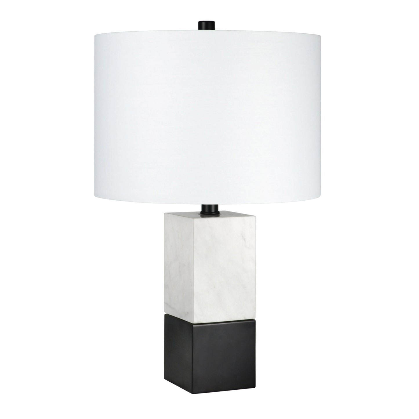 Black & White Marble Table Lamp w/ Shade