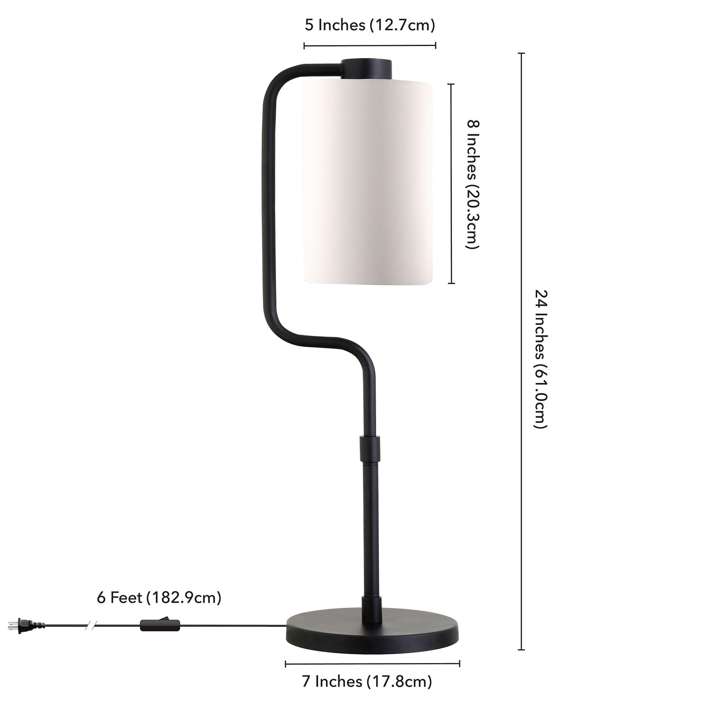 Black Table Lamp w/ Shade