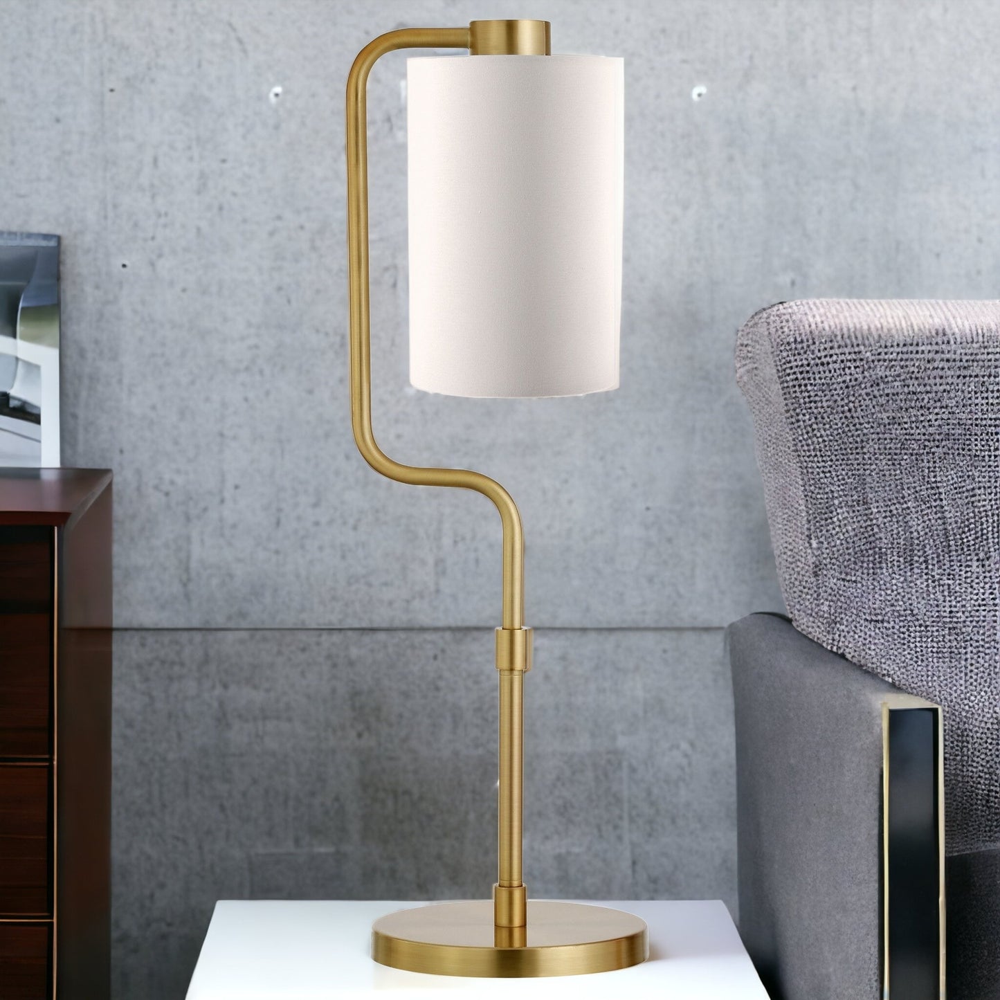 Brass Table Lamp w/ Shade