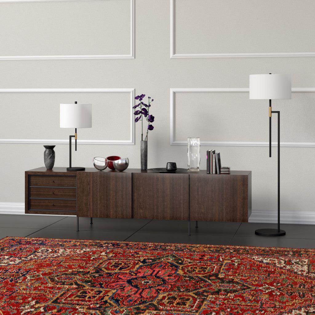 Black & Gold Table Lamp w/ Shade