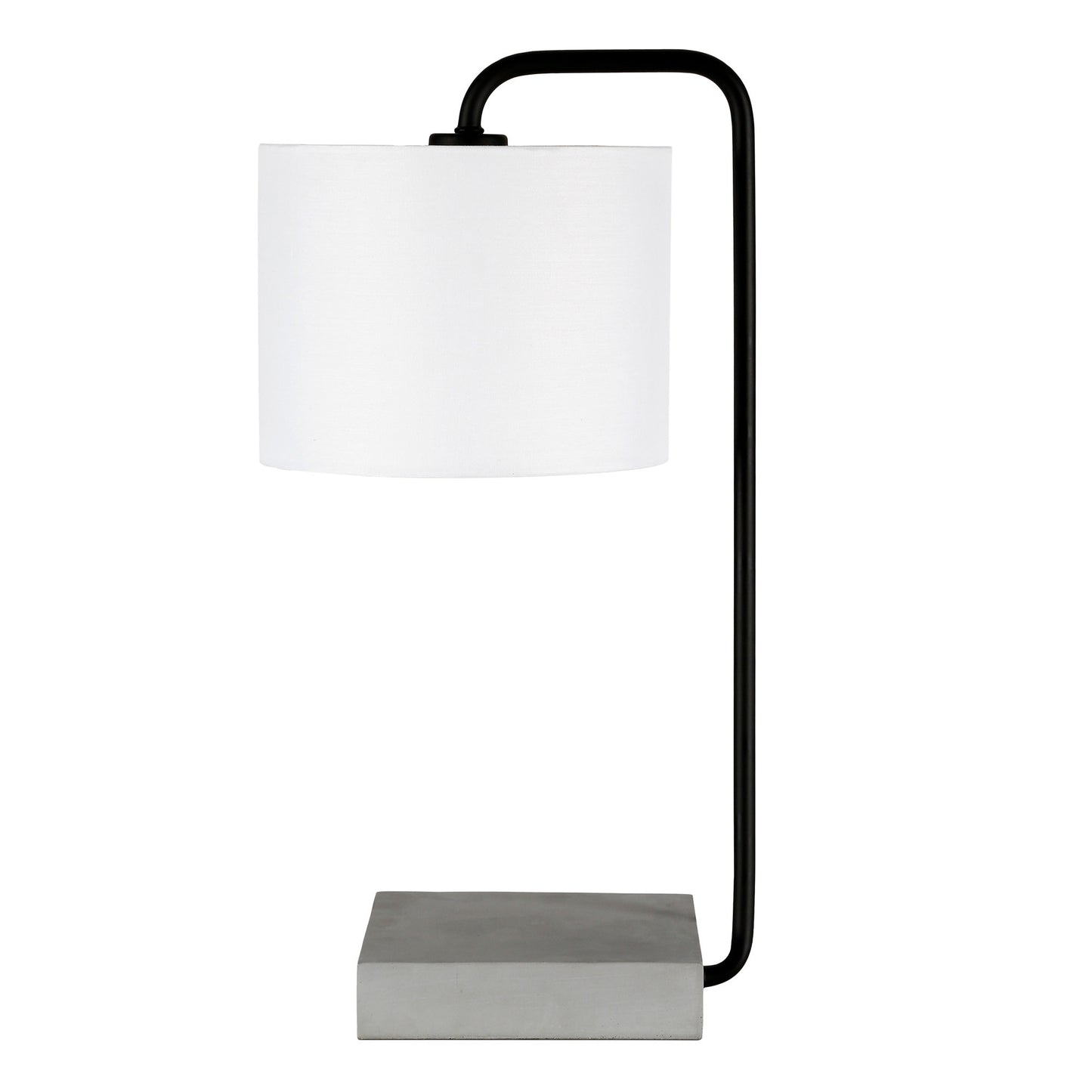 Black & Gray Concrete Table Lamp w/ Shade