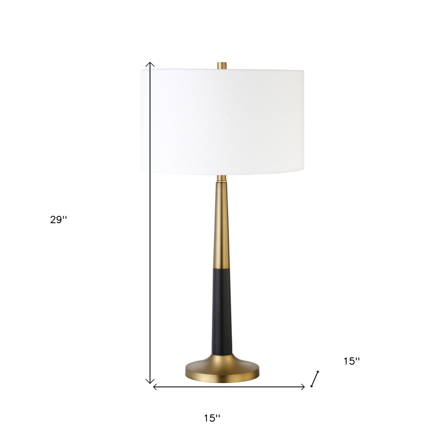 Black & Gold Table Lamp w/ Shade