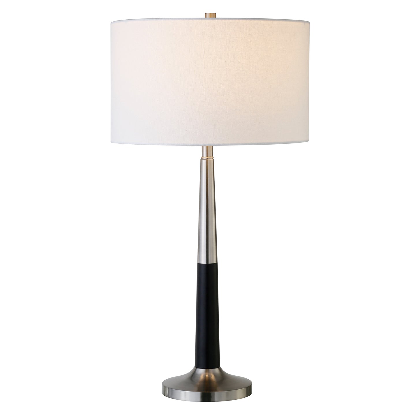 Black & Silver Table Lamp w/ Shade