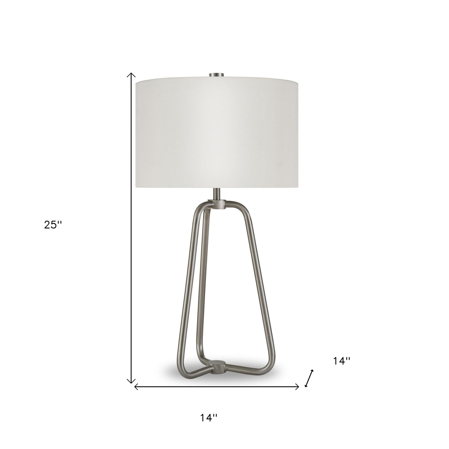 Nickel Table Lamp w/ Shade