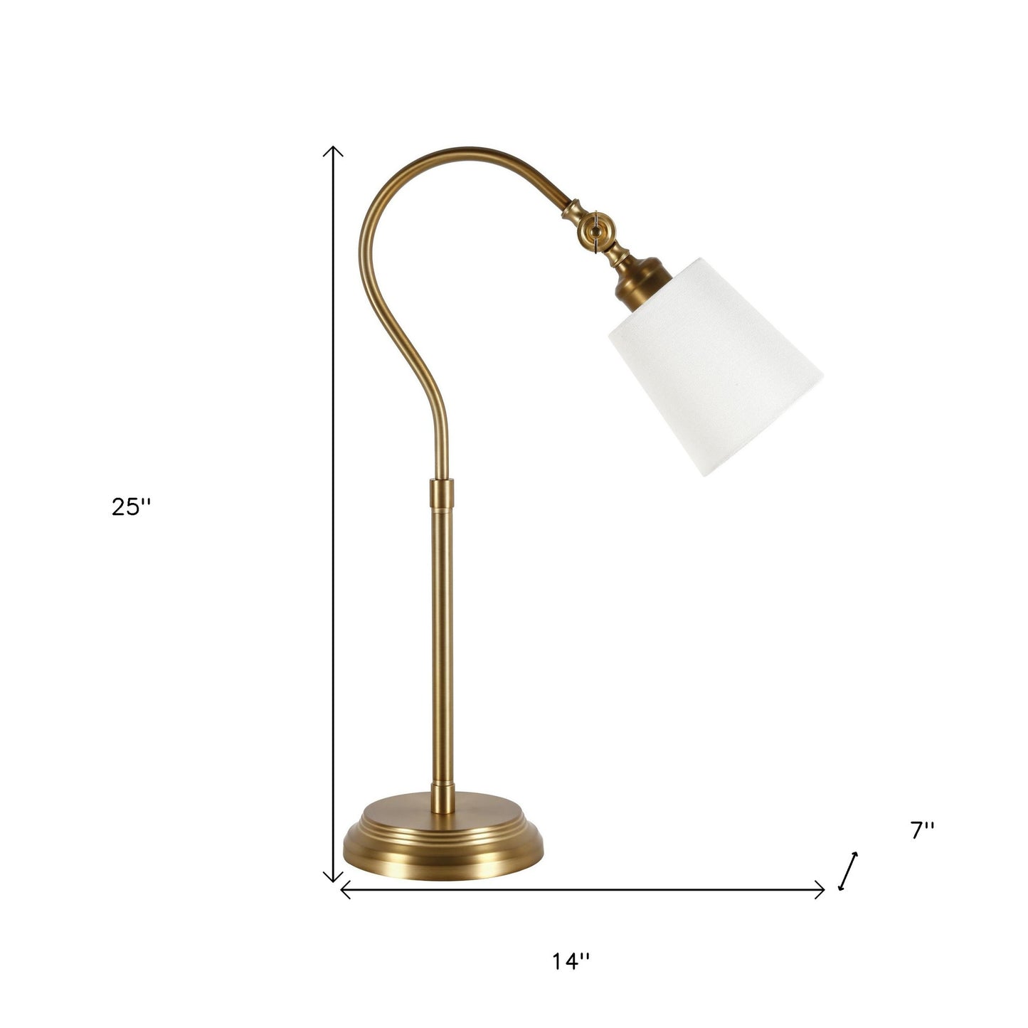 Brass Table Lamp w/ Shade