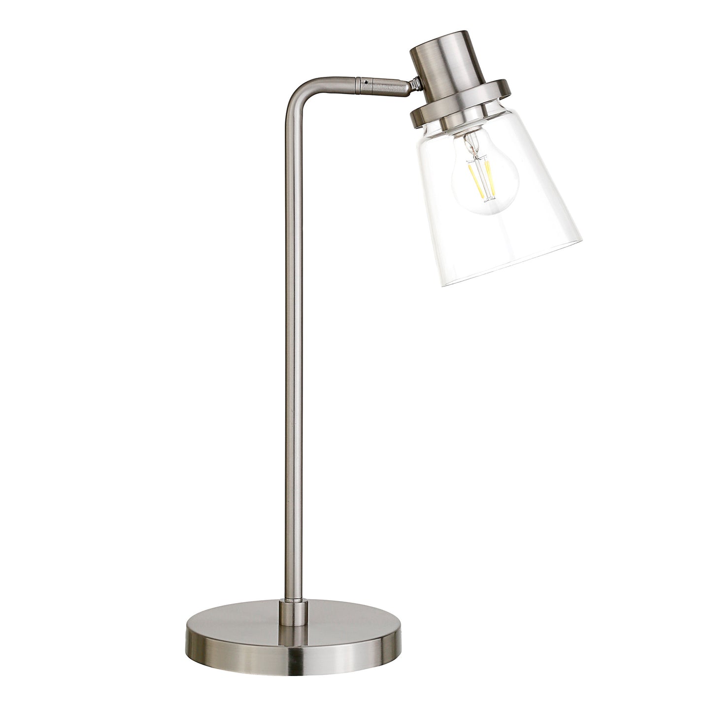 Nickel Table Lamp w/ Clear Shade