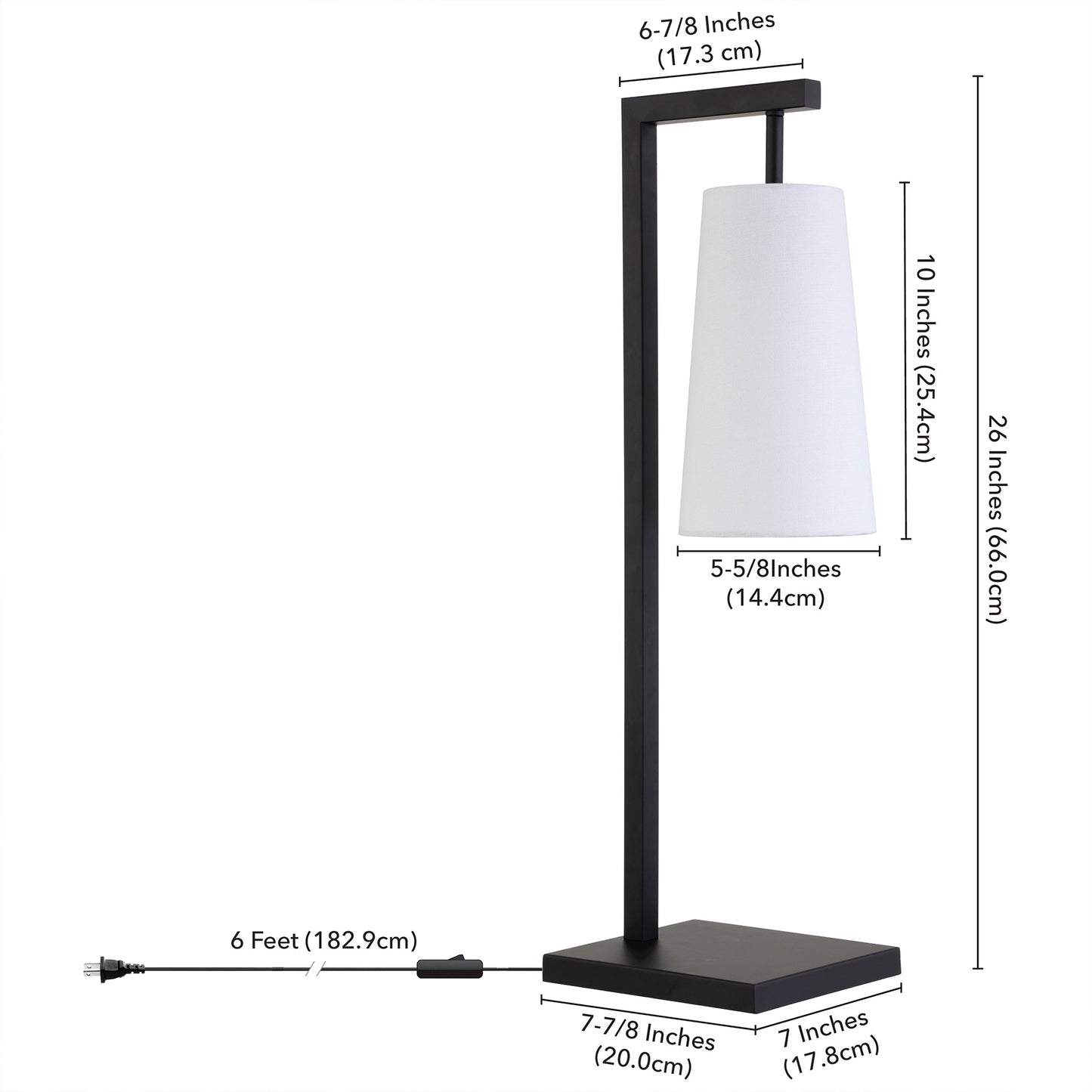 Black Desk Table Lamp w/ Shade