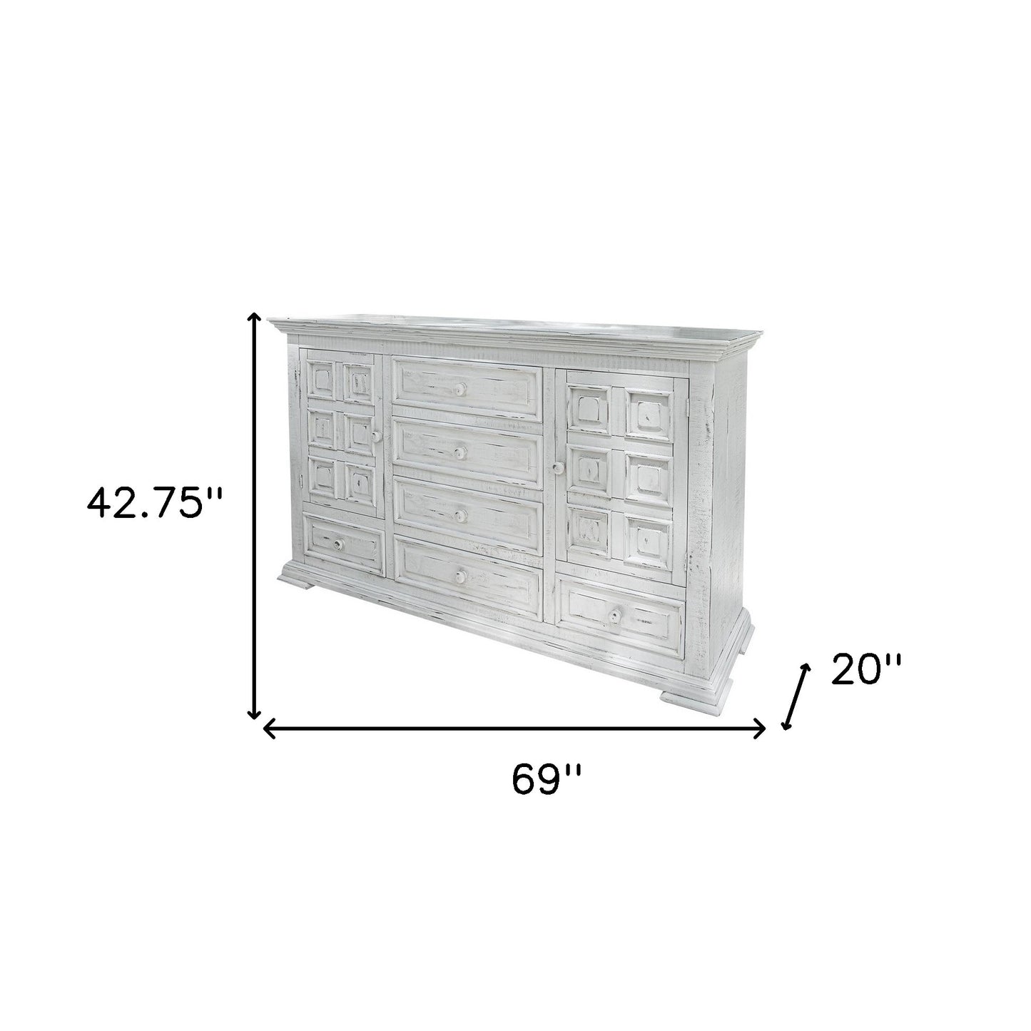 White Mdf Dresser