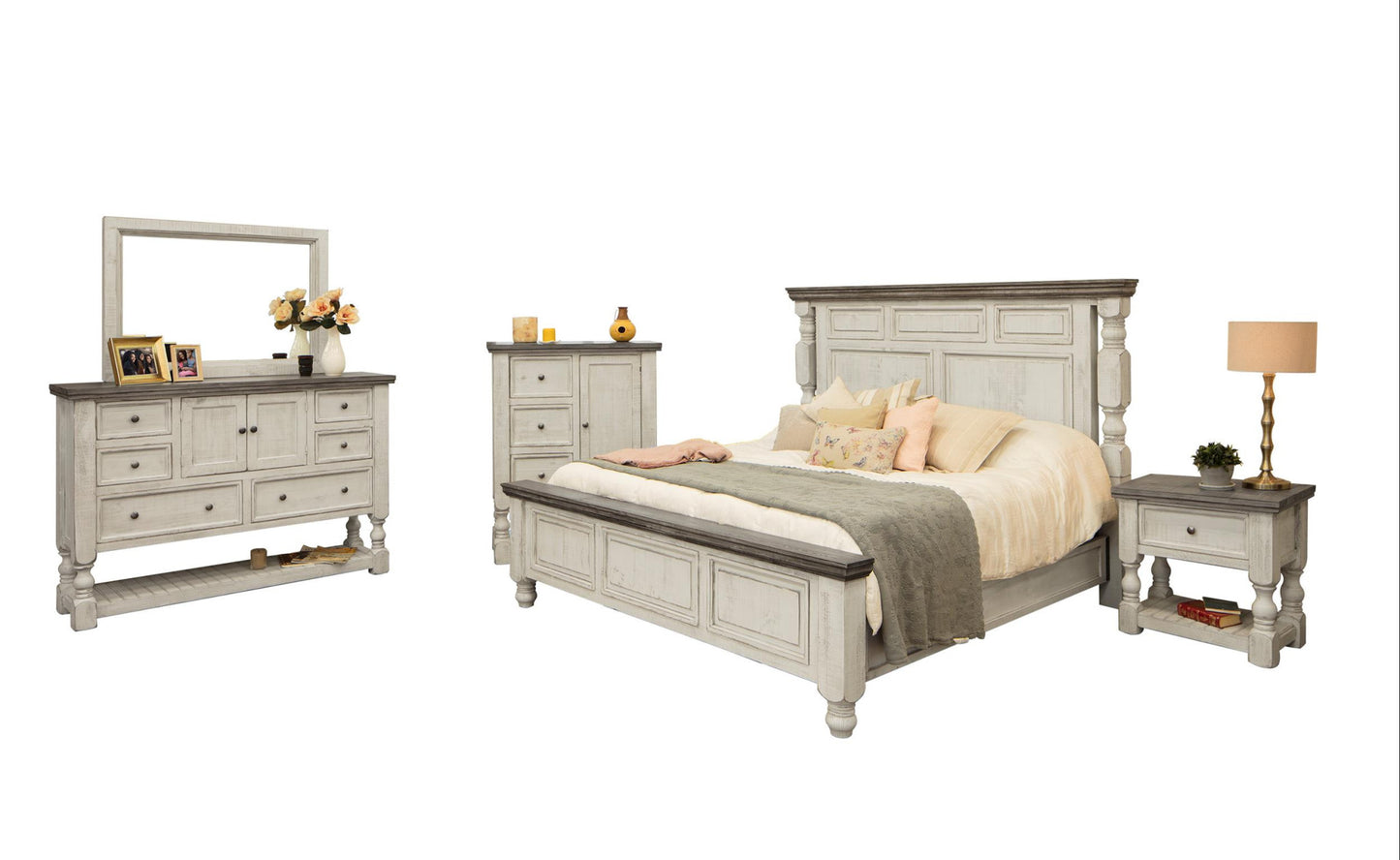 Black And Brushed Bronze Dresser