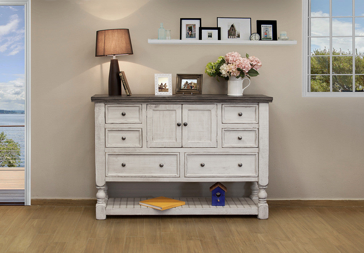 Black And Brushed Bronze Dresser