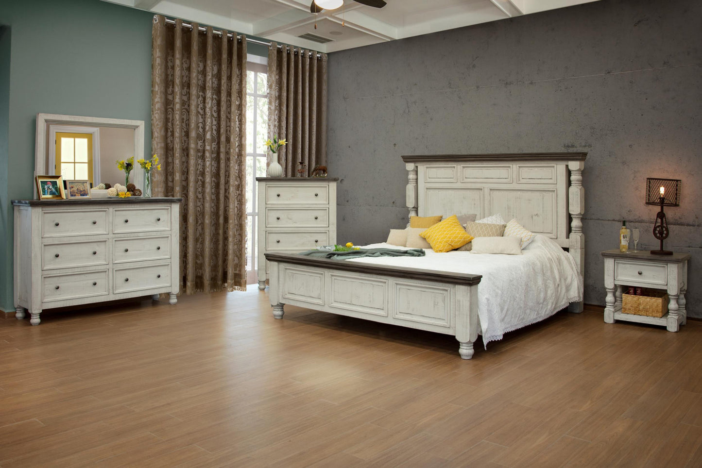 Black MDF 5-Drawer Standard Chest