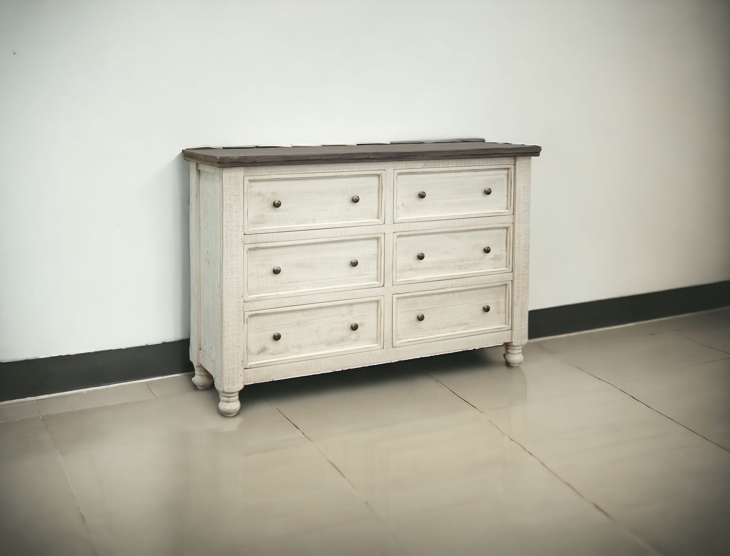 Black MDF 5-Drawer Standard Chest