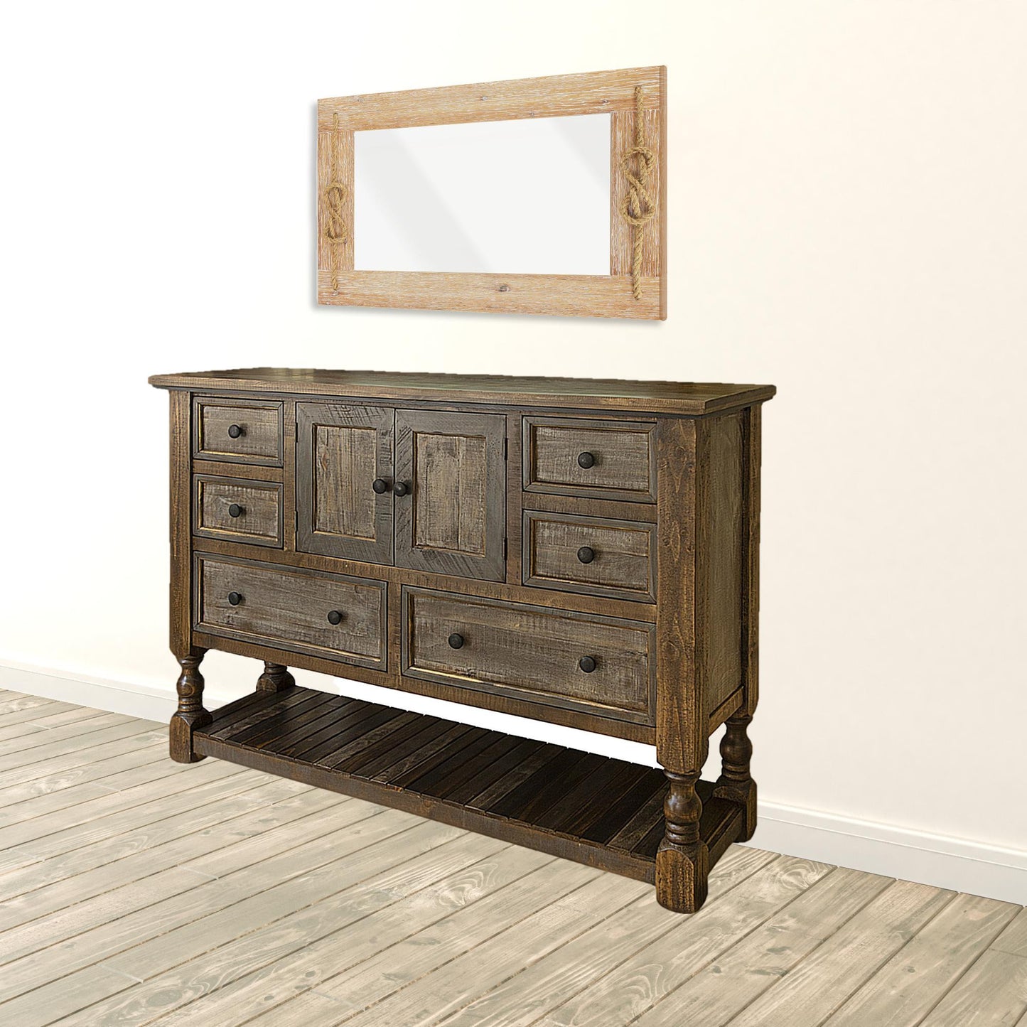 Dark Aged Oak Dresser Or TV Stand