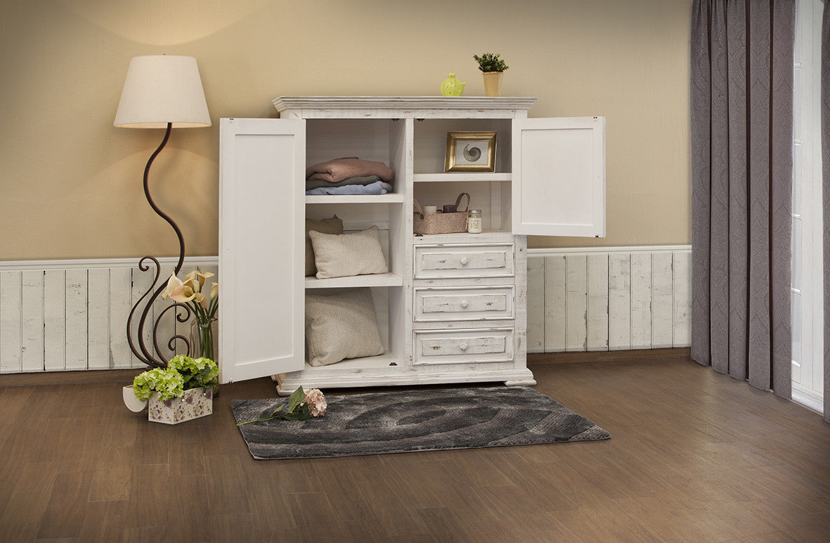 Dark Brown MDF 3-Drawer Dresser