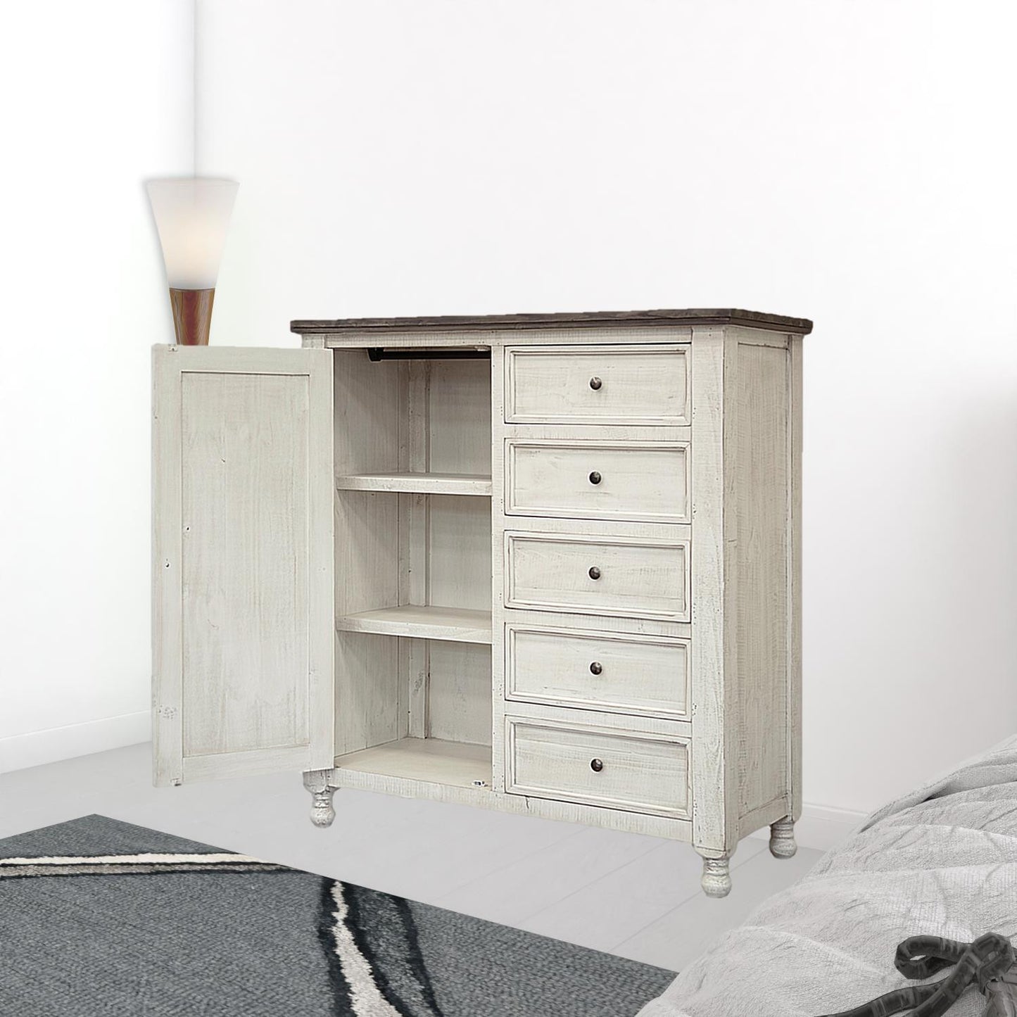 Minimalist White 6 Drawer Dresser