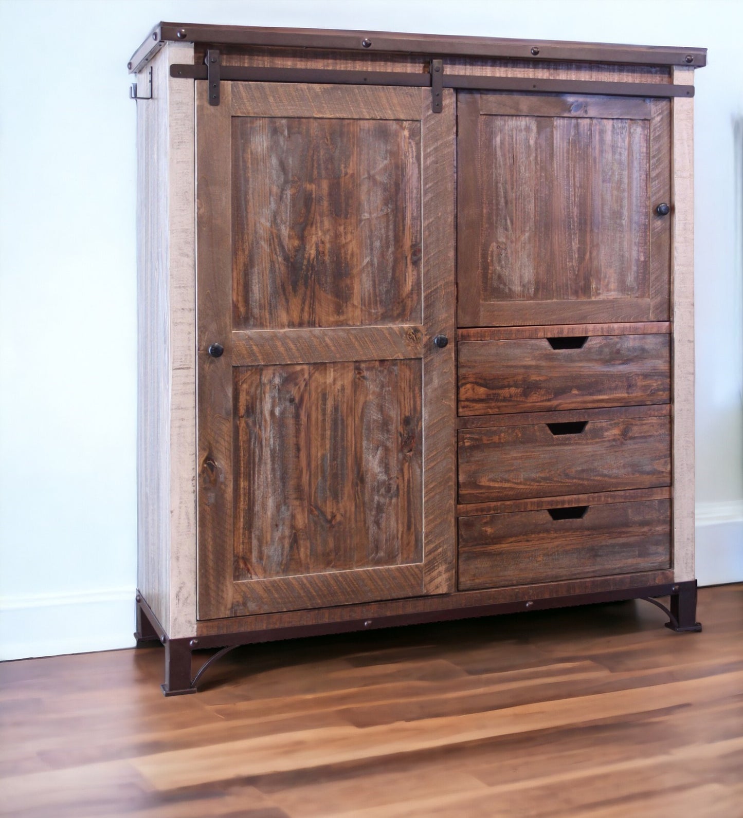 Ebony Lacquer Veneer Mdf And Steel Dresser