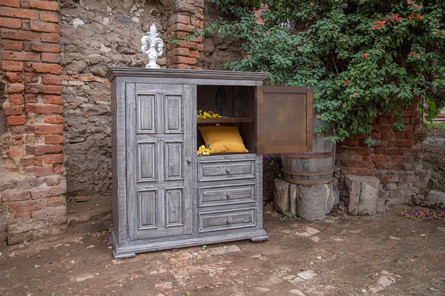 White 6-Drawer Double Dresser