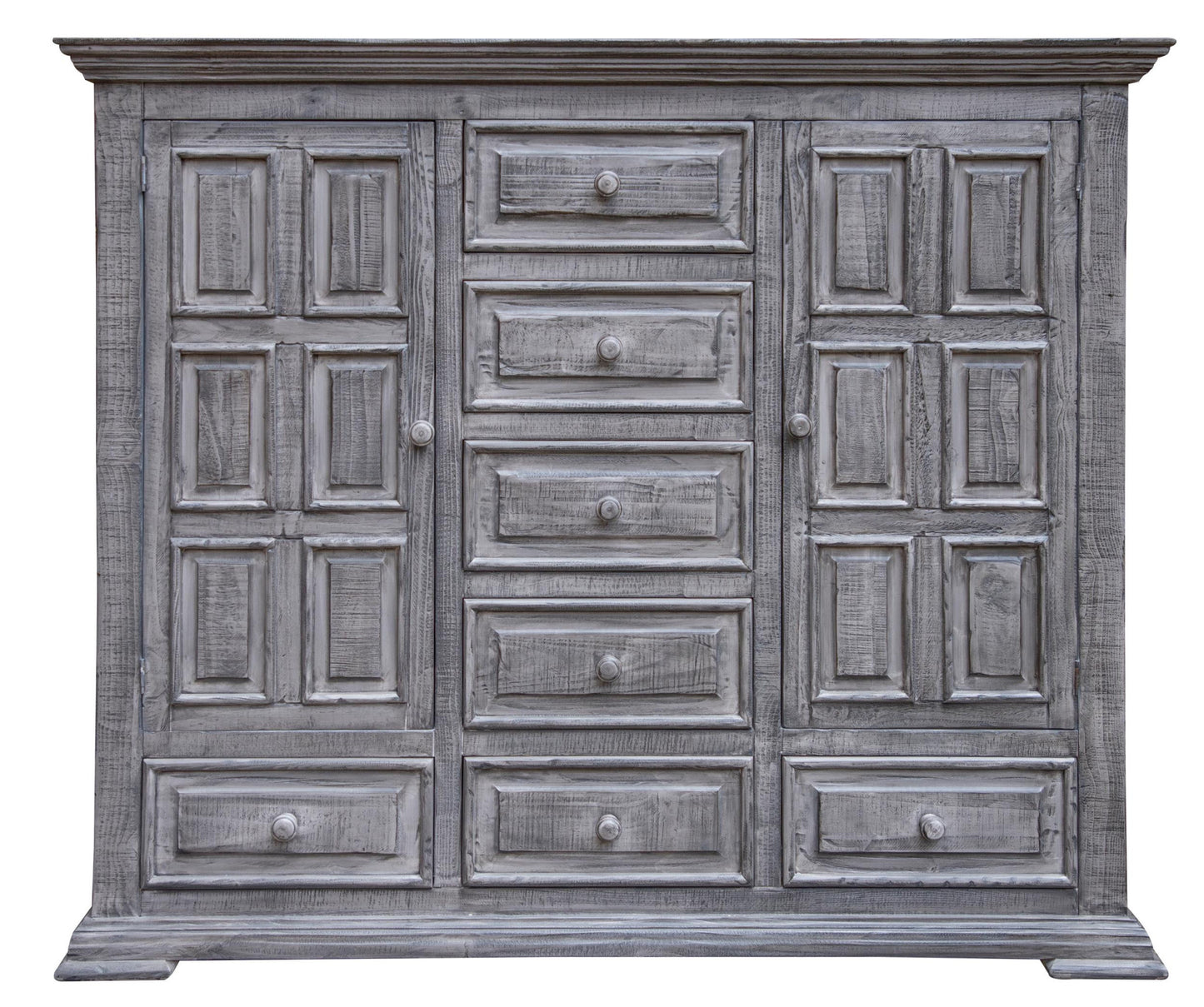 White Mdf And Steel Dresser