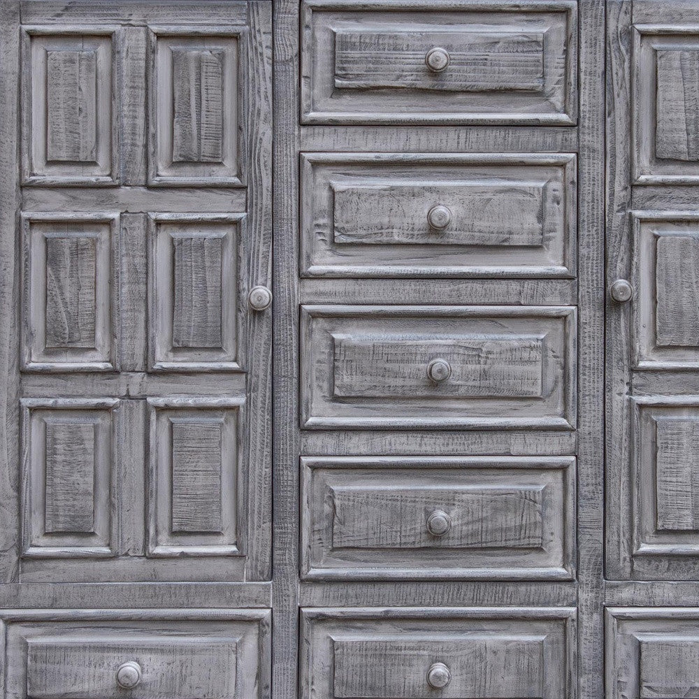 White Mdf And Steel Dresser