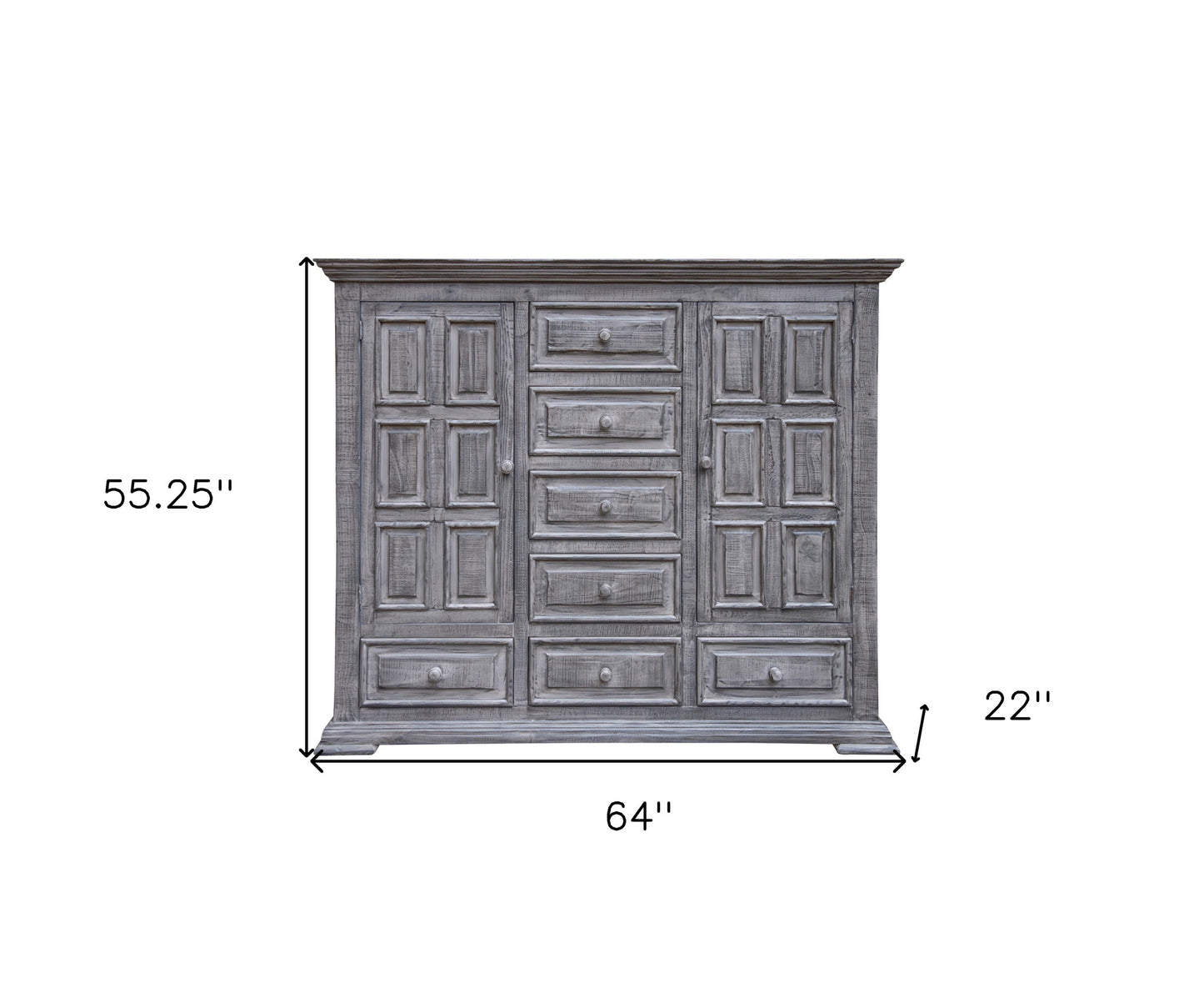 White Mdf And Steel Dresser