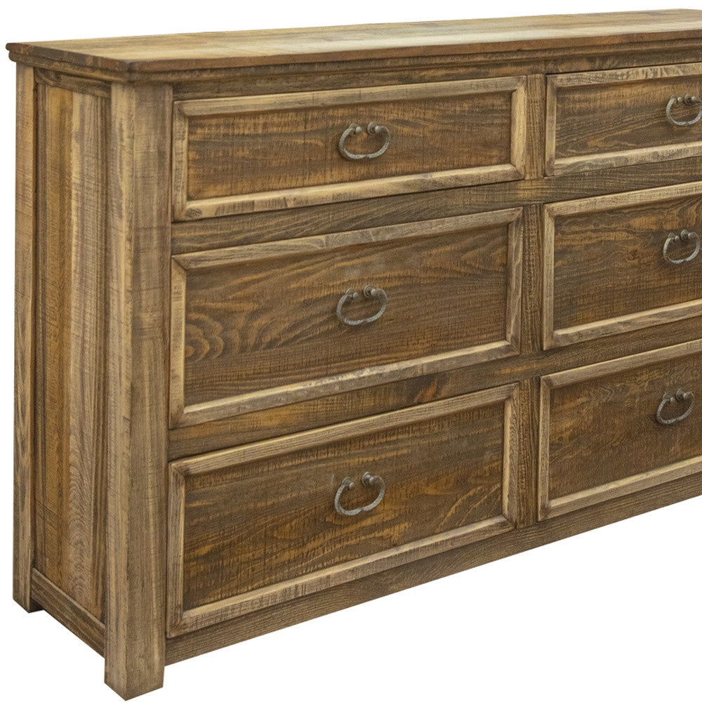 Brown 3-Drawer Double Dresser