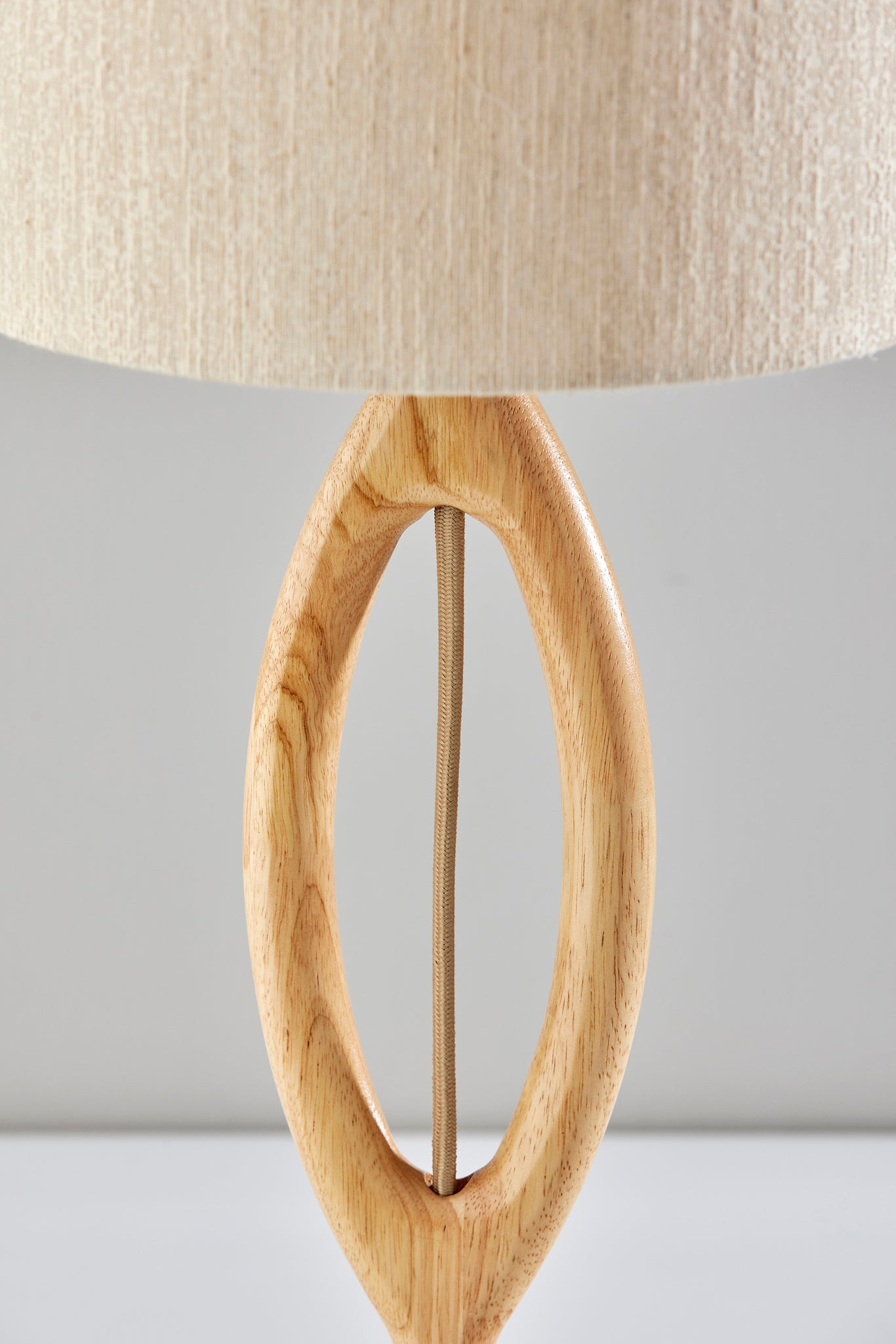 Natural Solid Wood Table Lamp w/ Shade