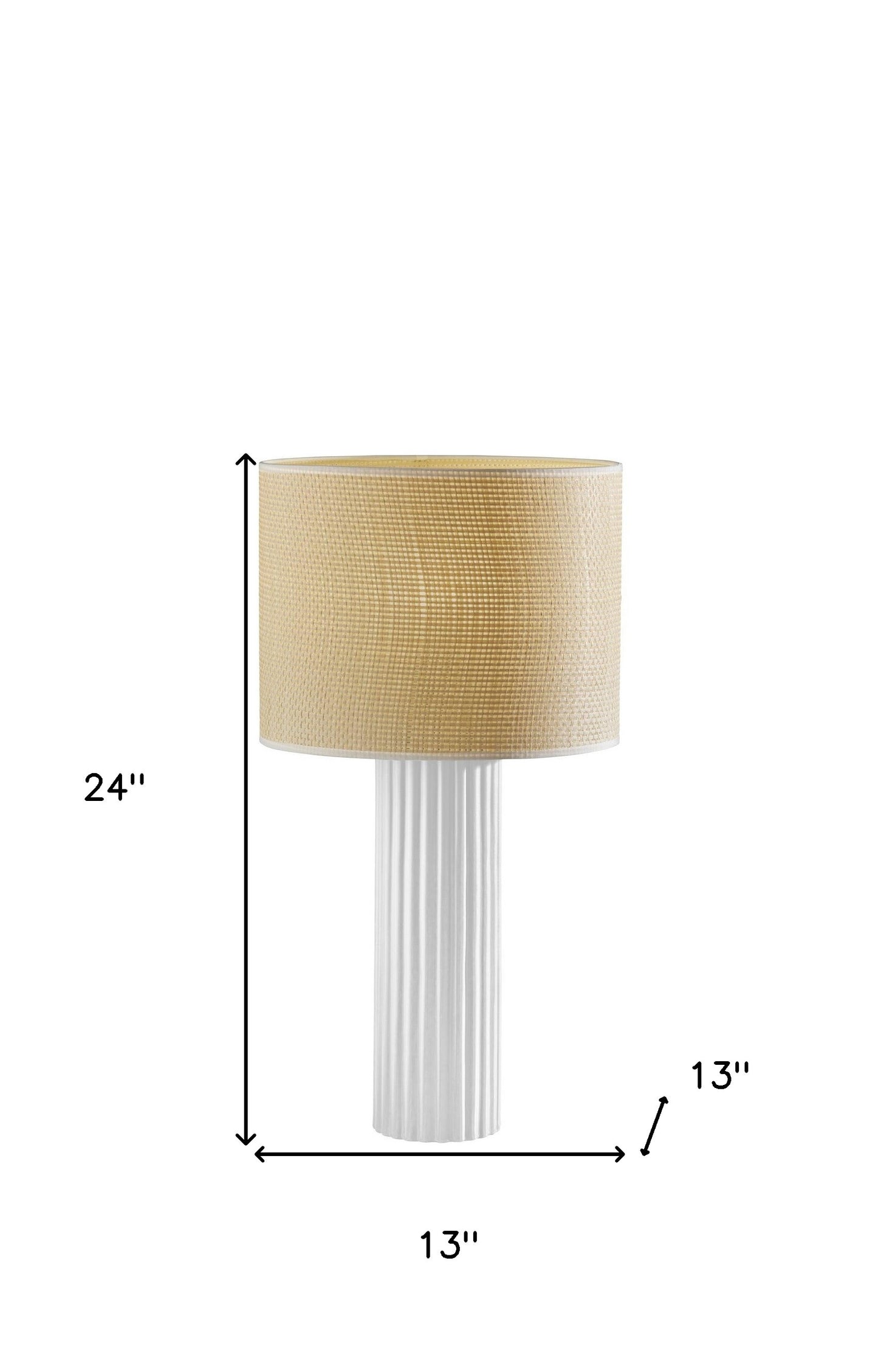 White Table Lamp w/ Shade