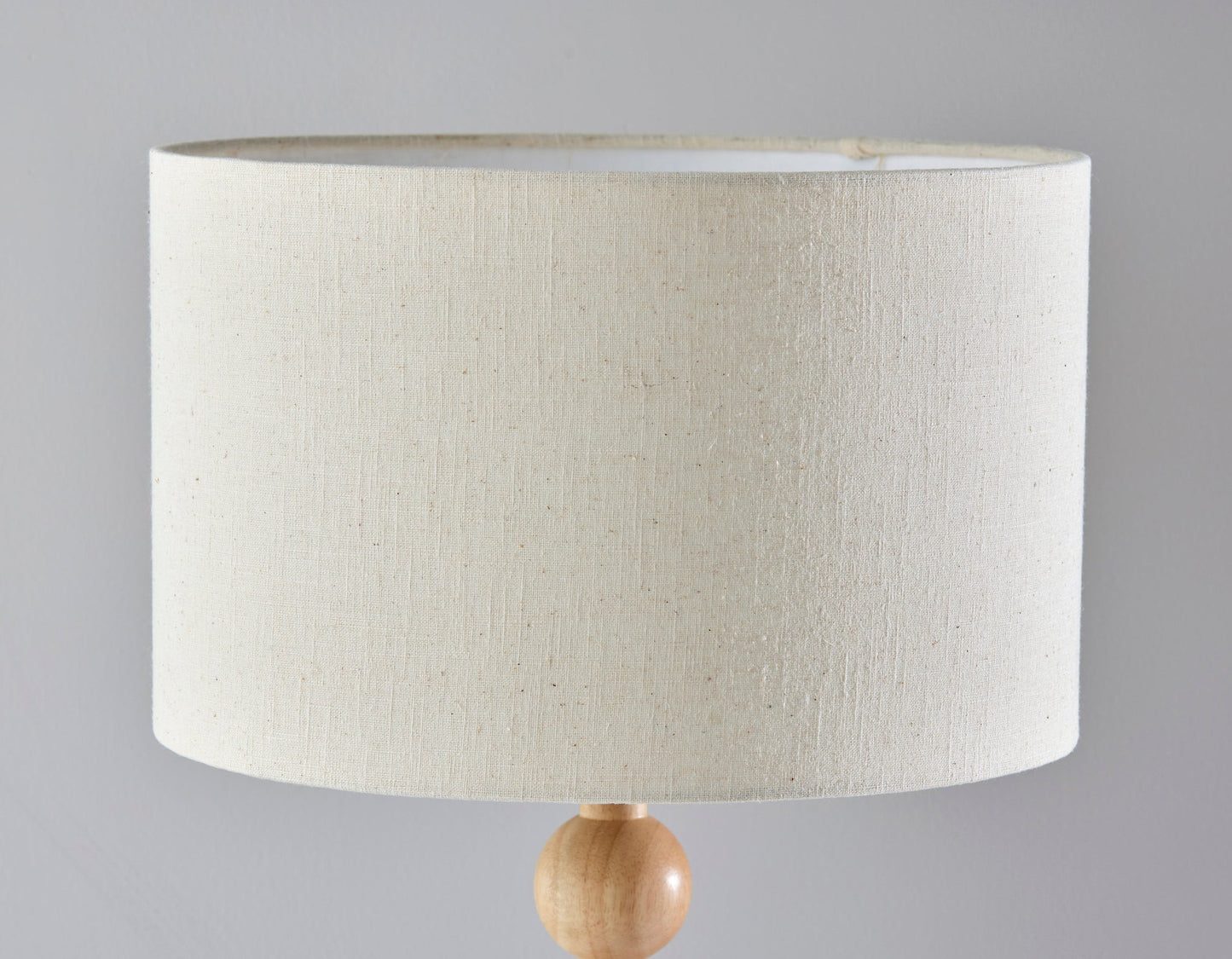 Brown Solid Wood Candlestick Table Lamp w/ Off Shade