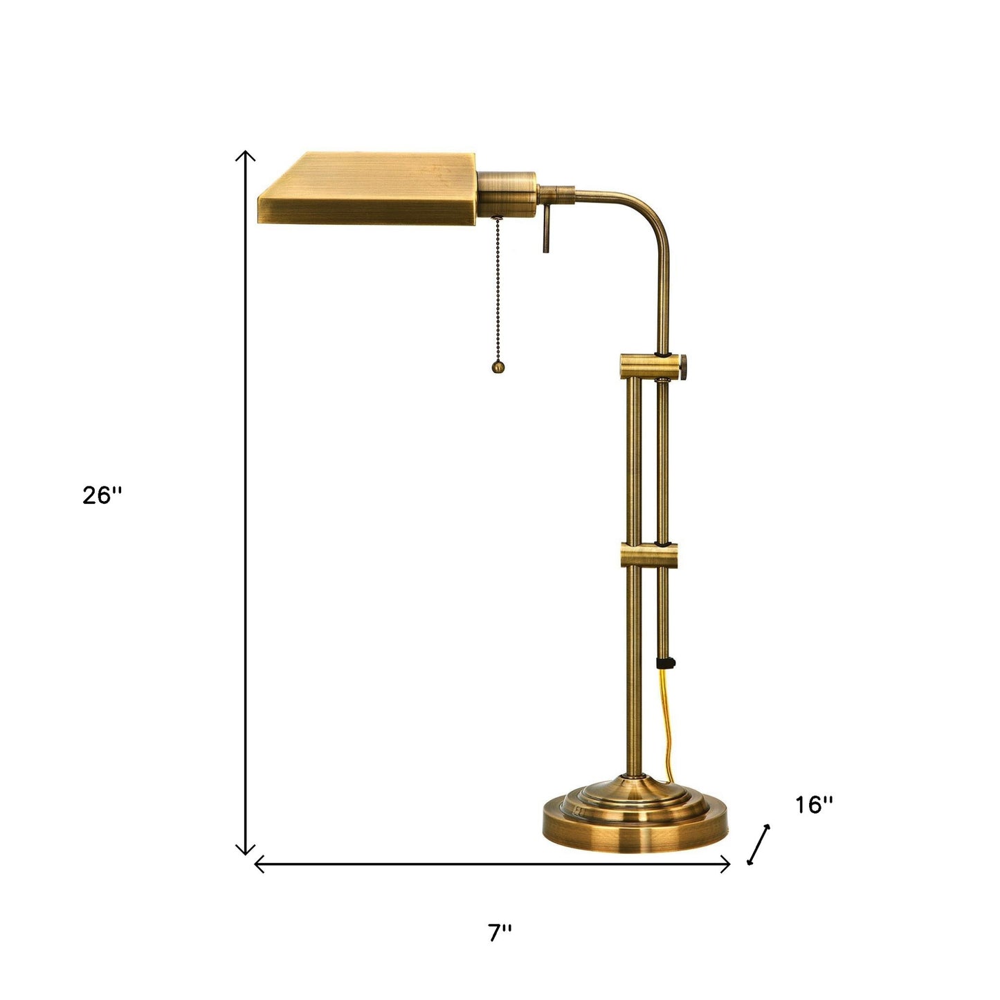 Bronze Adjustable Table Lamp w/ Shade