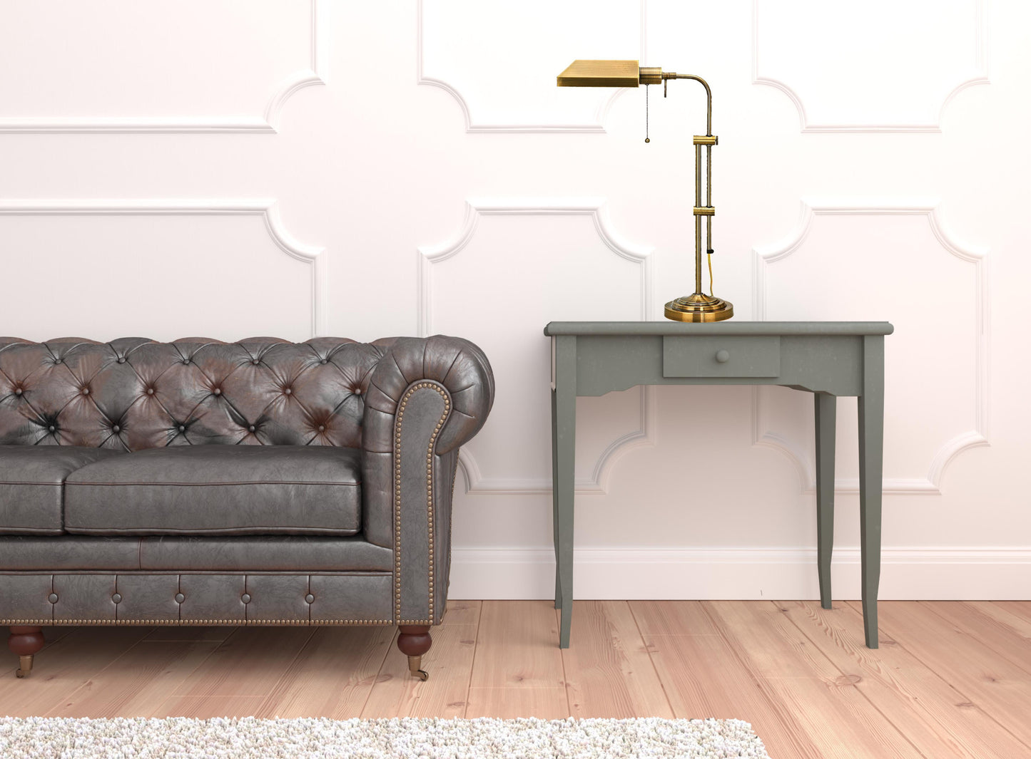 Bronze Adjustable Table Lamp w/ Shade