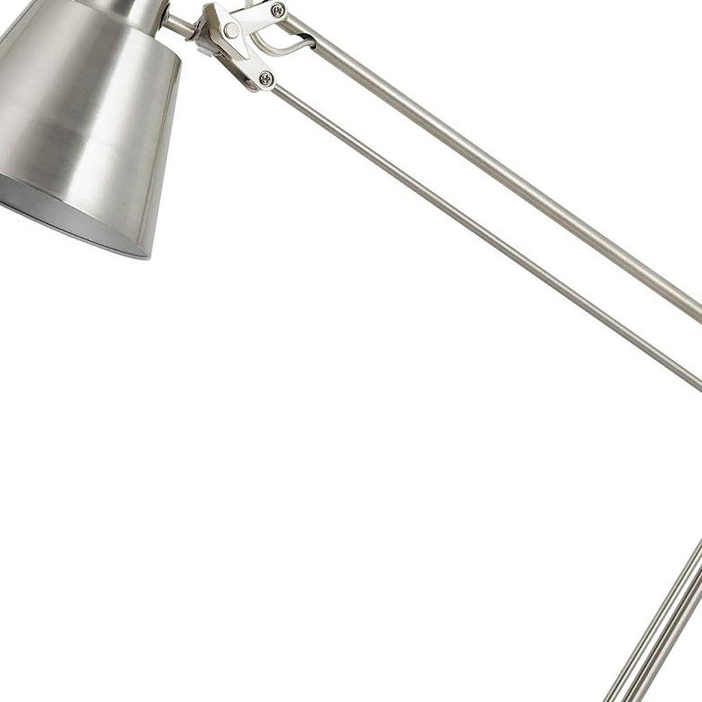 Nickel Desk Table Lamp w/ Nickel Shade