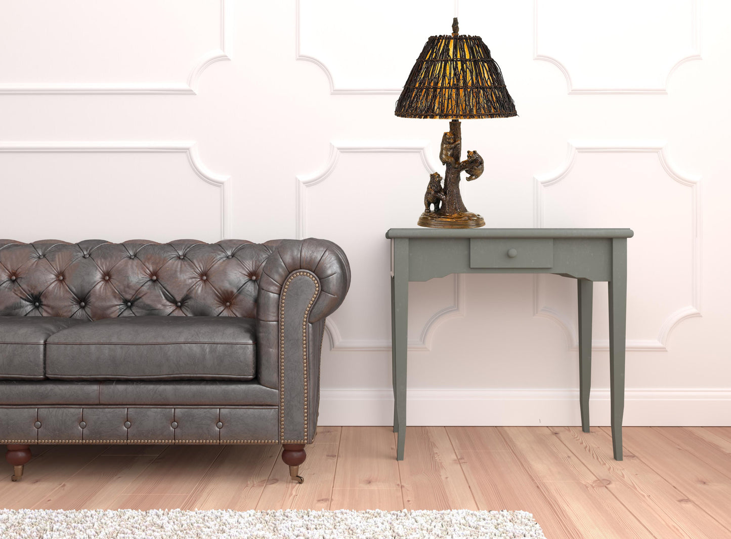 Bronze Table Lamp w/ Shade