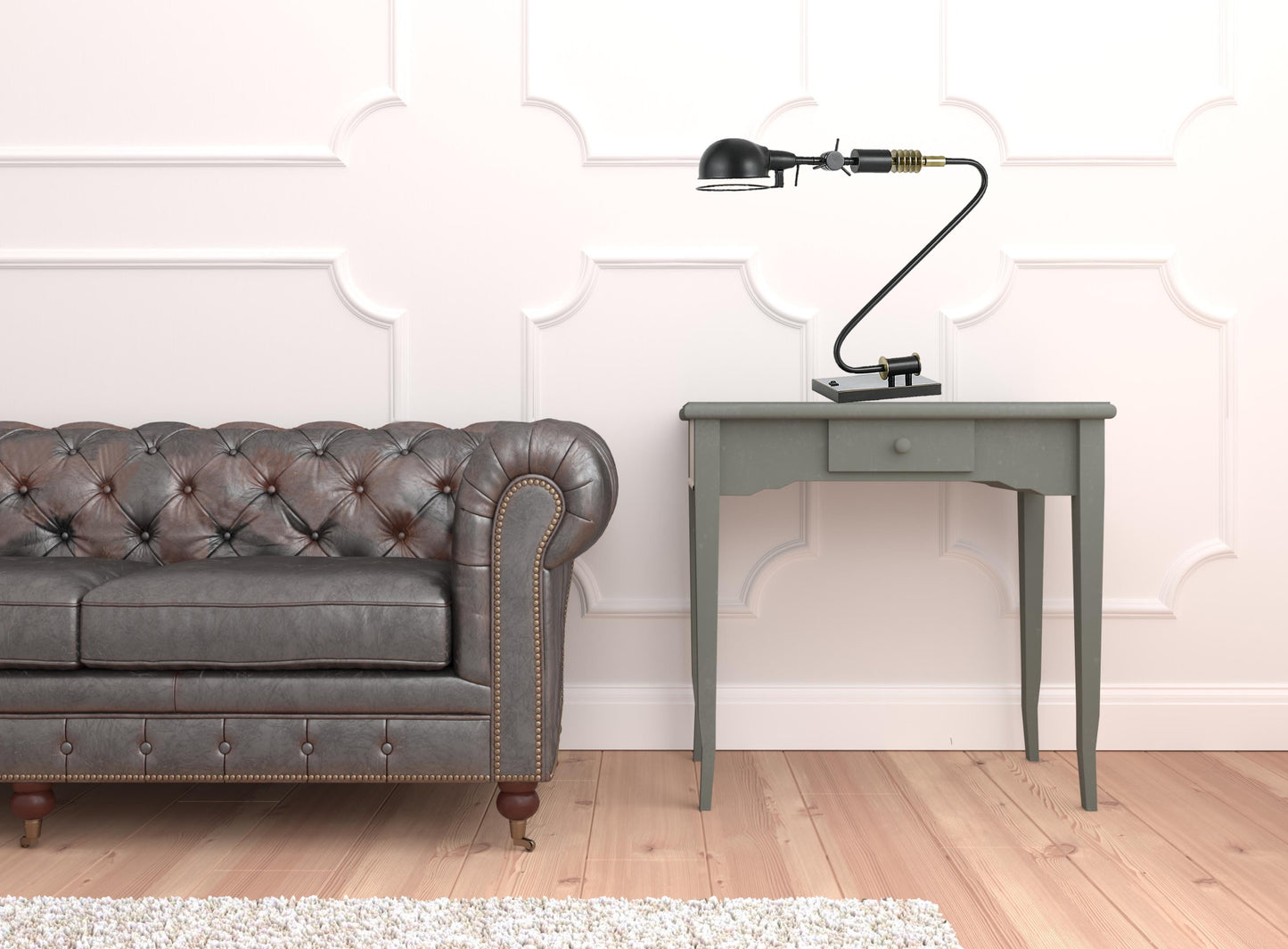 Bronze Desk Table Lamp w/ Shade