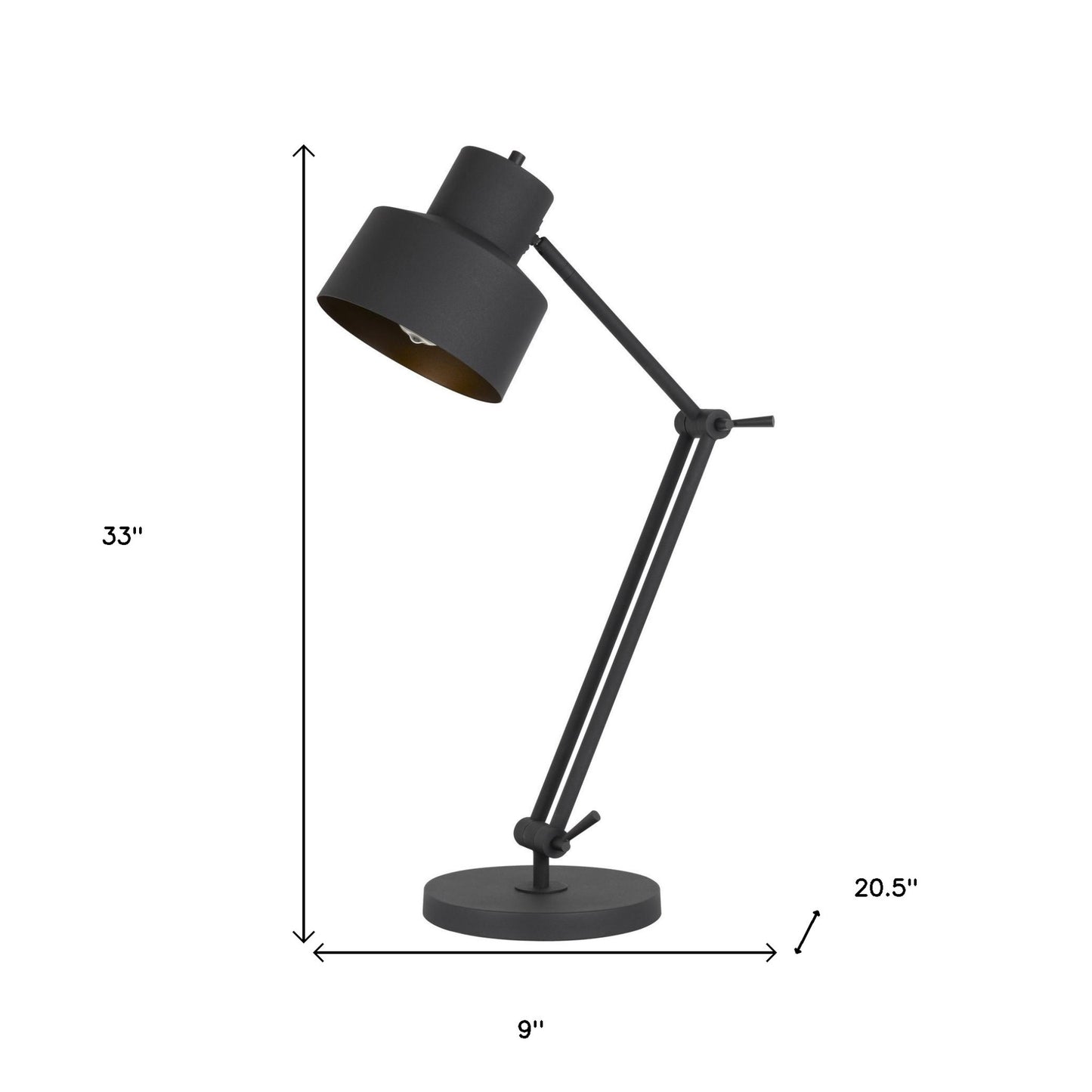 Black Adjustable Desk Table Lamp