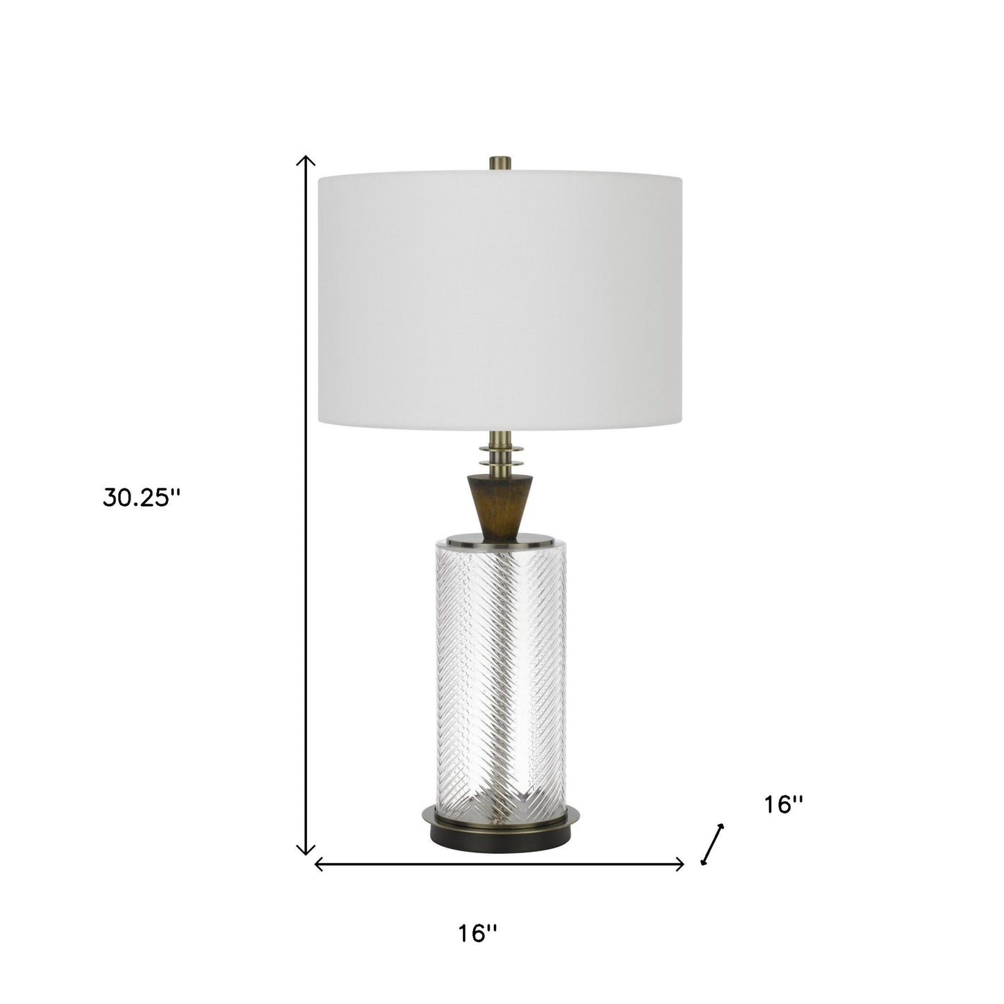 Clear Table Lamp w/ Shade