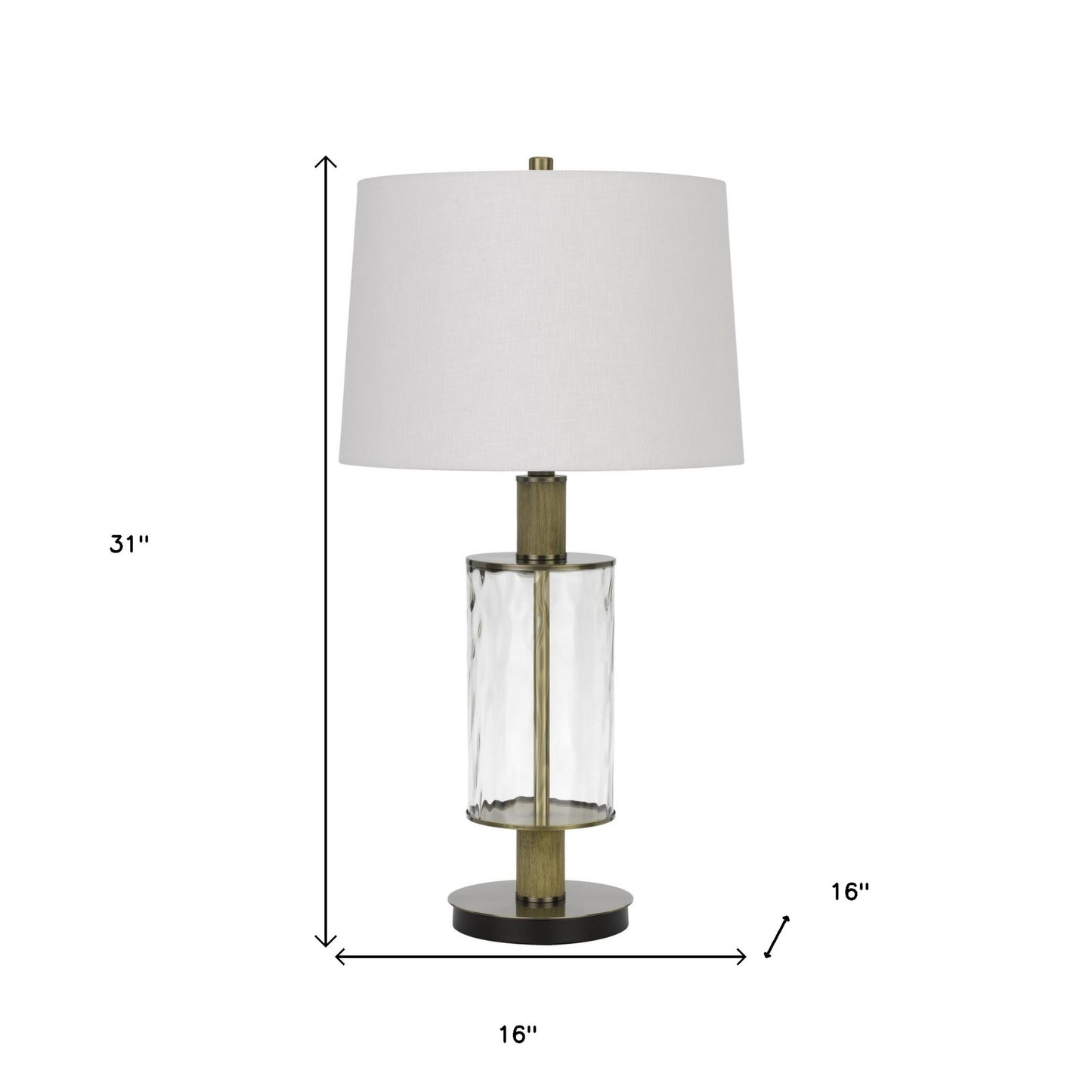 Clear Table Lamp w/ Shade