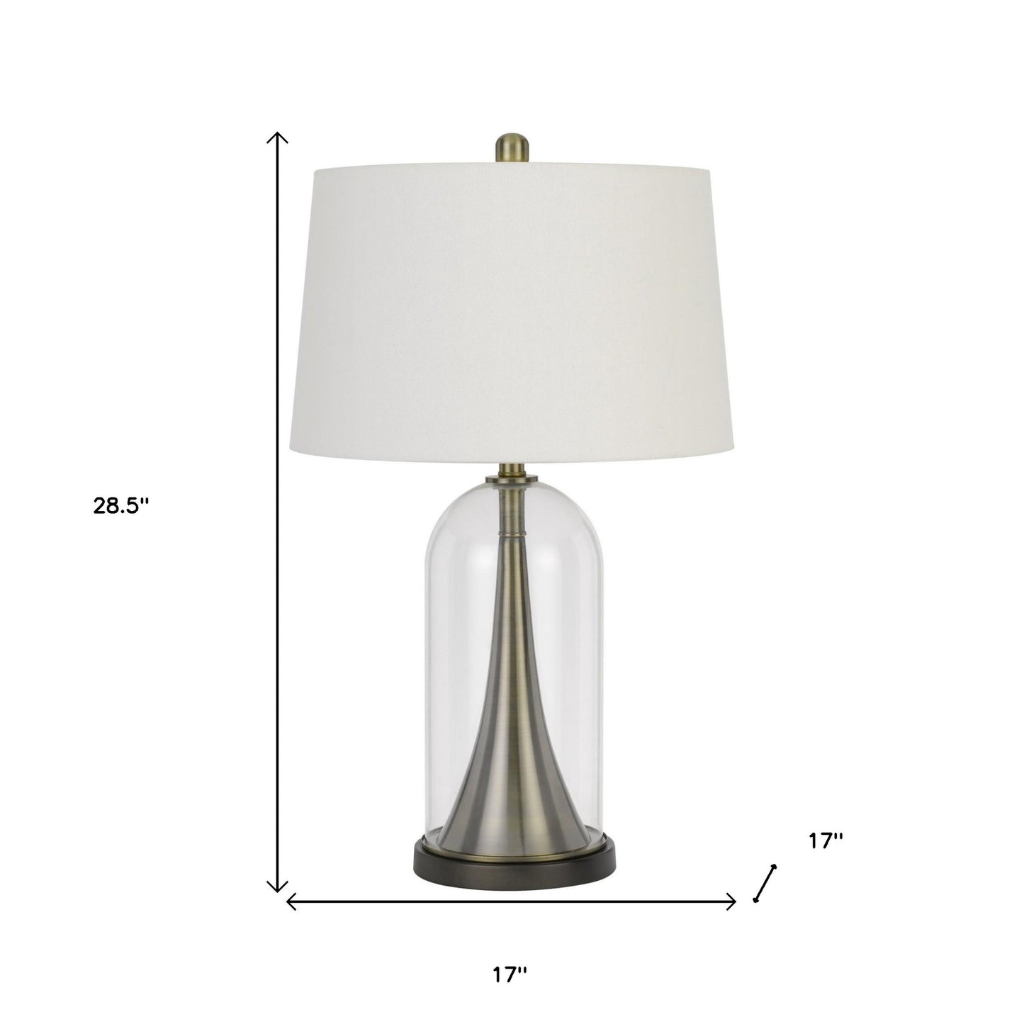 Clear Table Lamp w/ Shade