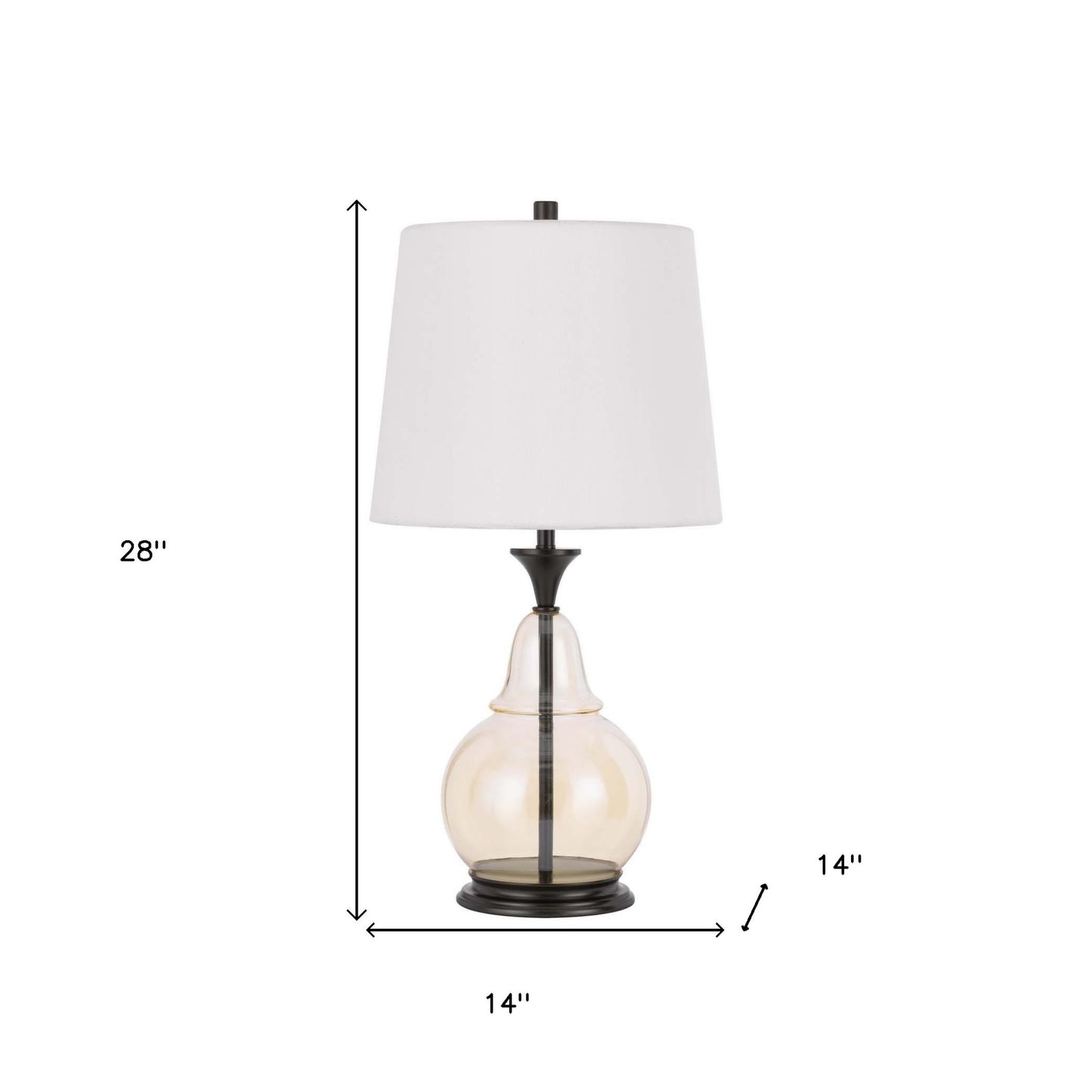 Clear Table Lamp w/ Shade