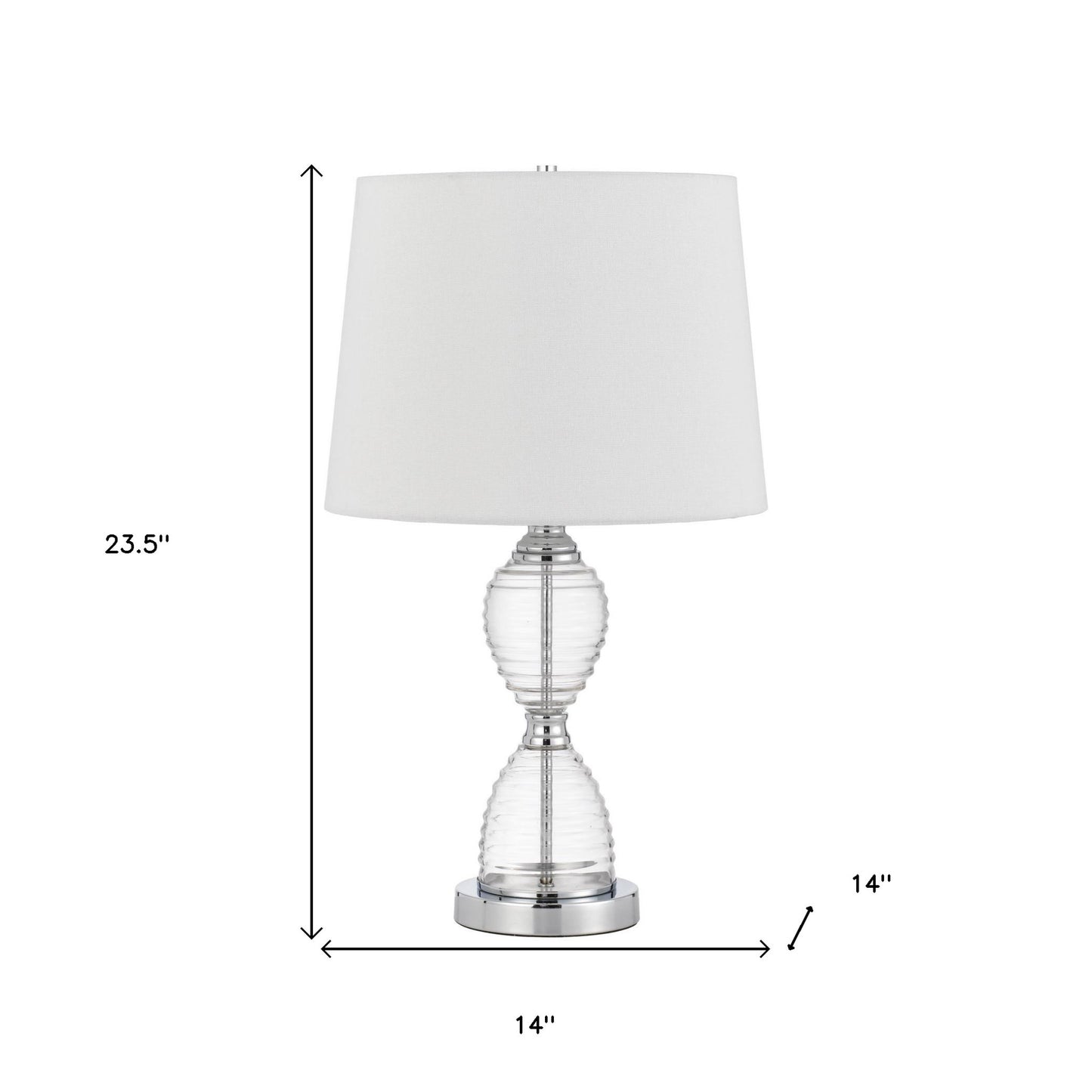 Clear Table Lamp w/ Shade